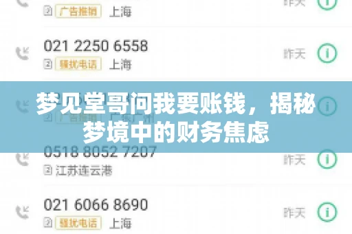 梦见堂哥问我要账钱，揭秘梦境中的财务焦虑