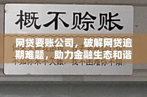 网贷要账公司,破解网贷逾期难题,助力金融生态和谐发展 网贷要账公司,破解网贷逾期难题,助力金融生态和谐发展