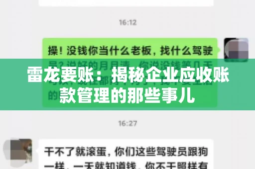 雷龙要账:揭秘企业应收账款管理的那些事儿 雷龙要账:揭秘企业应收账款管理的那些事儿