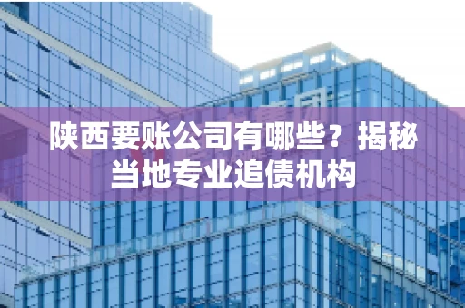 陕西要账公司有哪些？揭秘当地专业追债机构