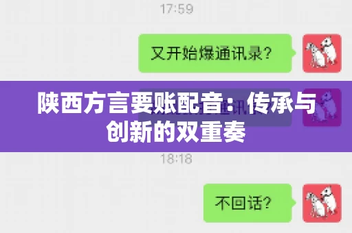 陕西方言要账配音:传承与创新的双重奏 陕西方言要账配音:传承与创新的双重奏