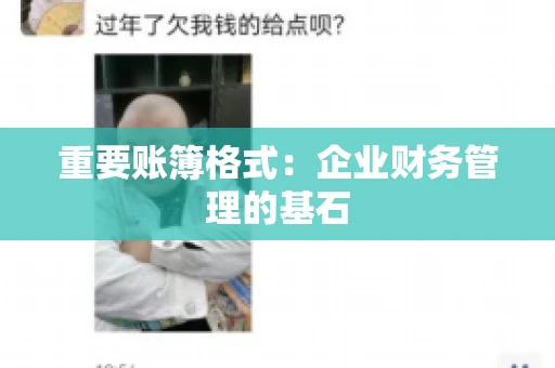 重要账簿格式：企业财务管理的基石