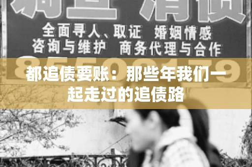 都追债要账：那些年我们一起走过的追债路