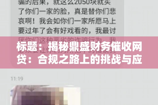 标题：揭秘鼎盛财务催收网贷：合规之路上的挑战与应对