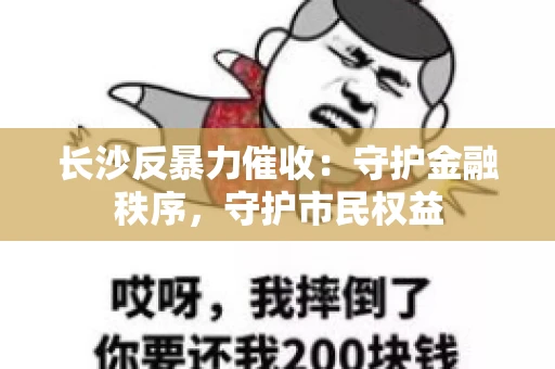 长沙反暴力催收:守护金融秩序,守护市民权益 长沙反暴力催收:守护金融秩序,守护市民权益